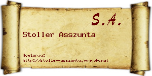 Stoller Asszunta névjegykártya
